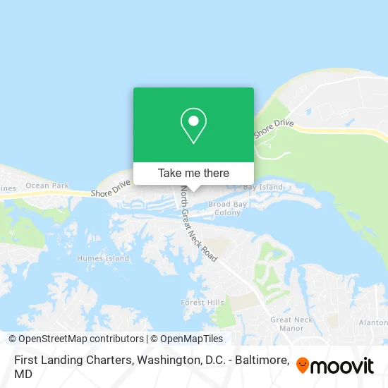 First Landing Charters map