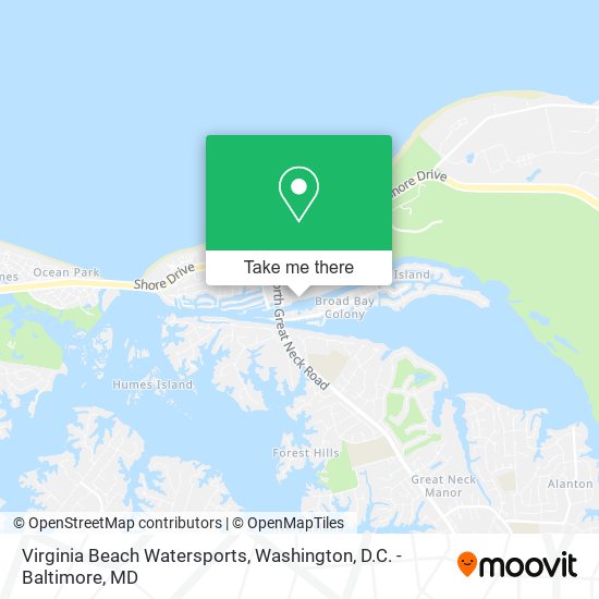Virginia Beach Watersports map