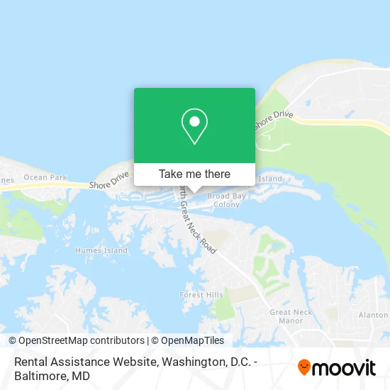 Rental Assistance Website map