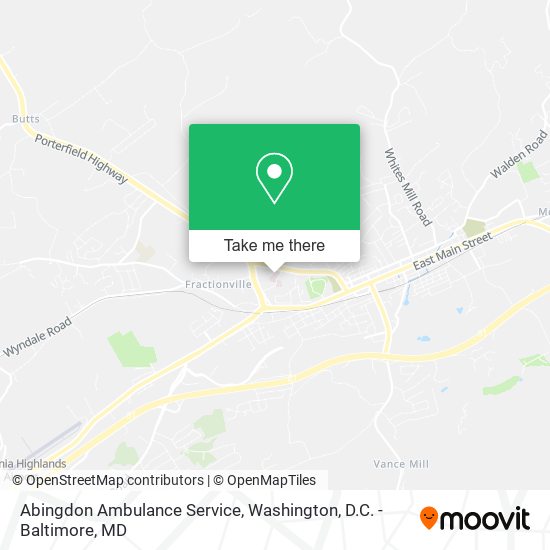 Mapa de Abingdon Ambulance Service