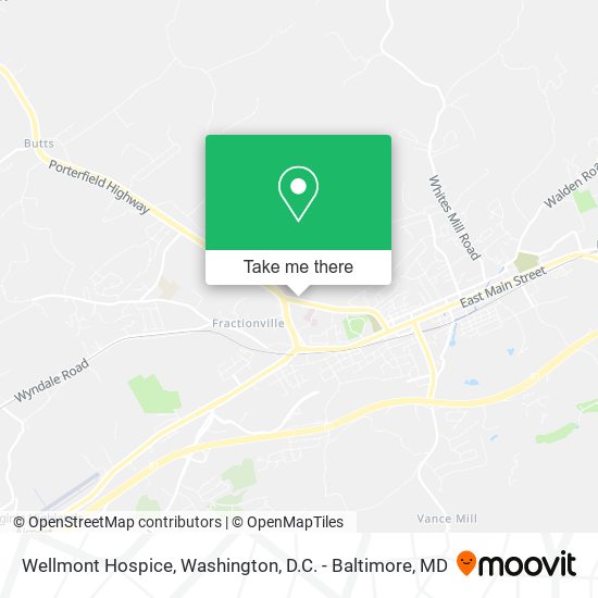 Wellmont Hospice map
