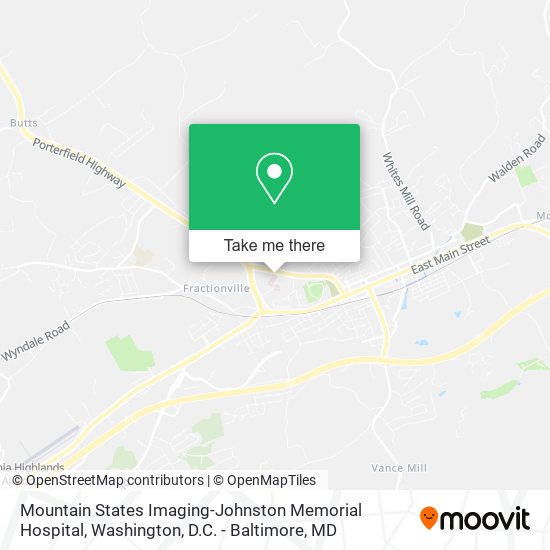 Mapa de Mountain States Imaging-Johnston Memorial Hospital