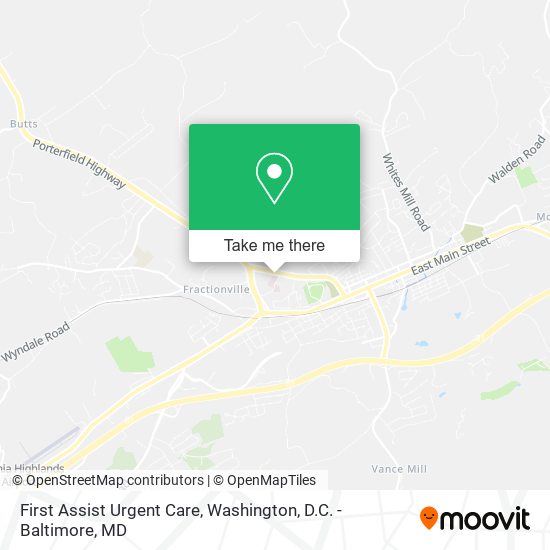First Assist Urgent Care map