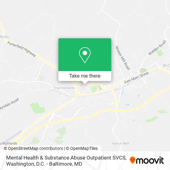 Mental Health & Substance Abuse Outpatient SVCS map