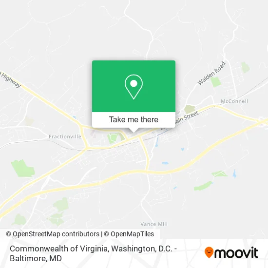 Commonwealth of Virginia map