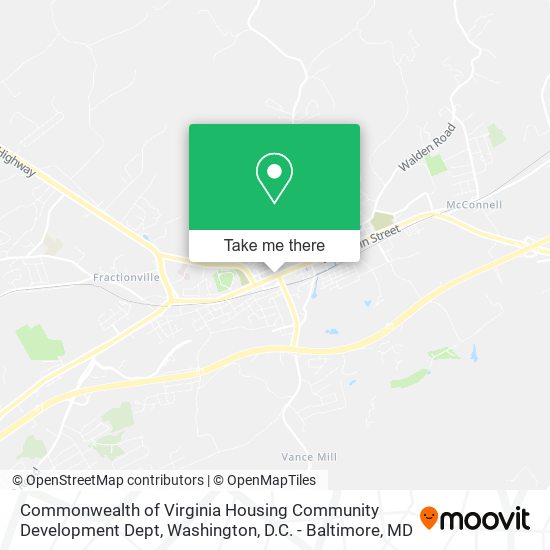 Commonwealth of Virginia Housing Community Development Dept map