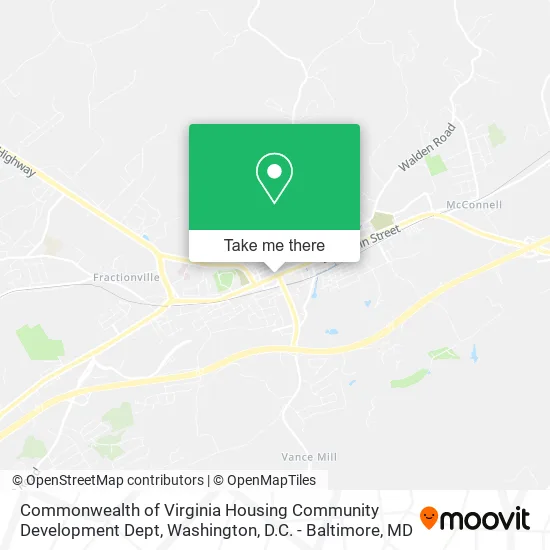 Commonwealth of Virginia Housing Community Development Dept map