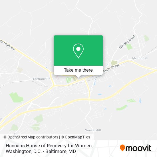Hannah's House of Recovery for Women map