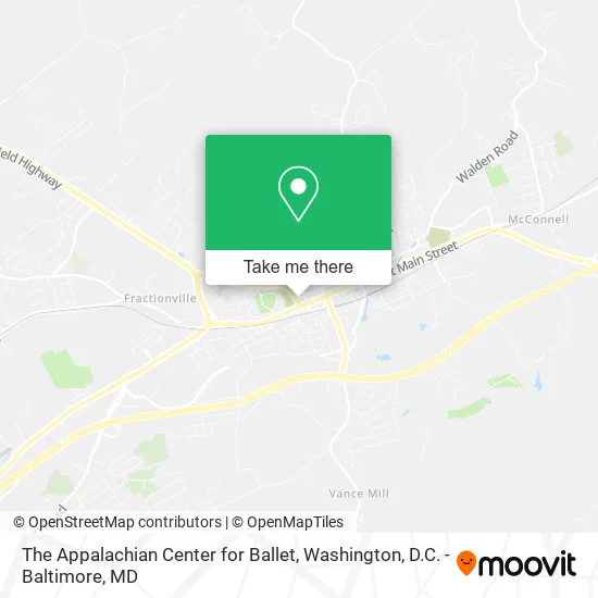Mapa de The Appalachian Center for Ballet