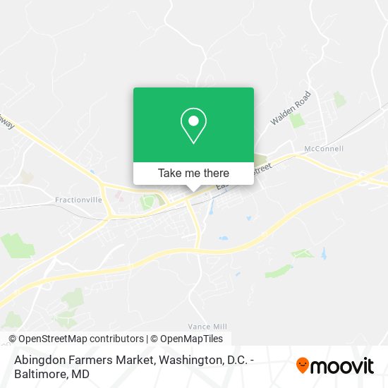 Abingdon Farmers Market map