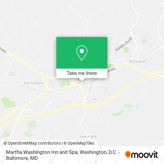 Martha Washington Inn and Spa map