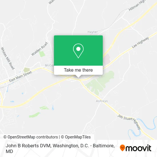 John B Roberts DVM map