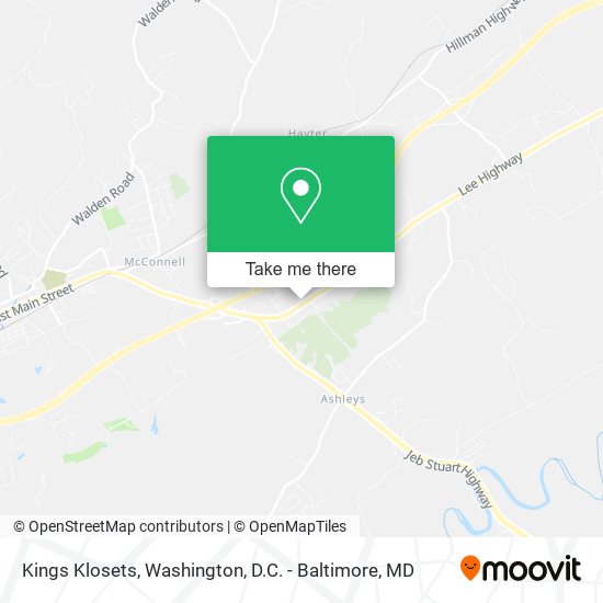 Kings Klosets map