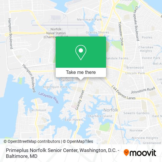 Primeplus Norfolk Senior Center map