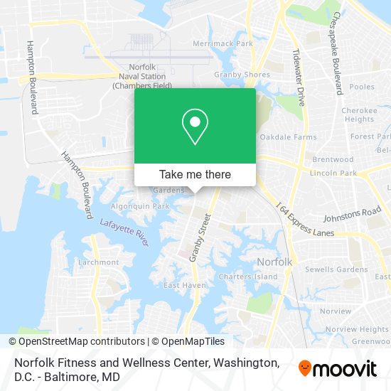 Norfolk Fitness and Wellness Center map
