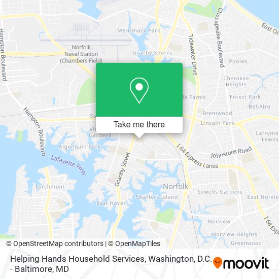 Helping Hands Household Services map