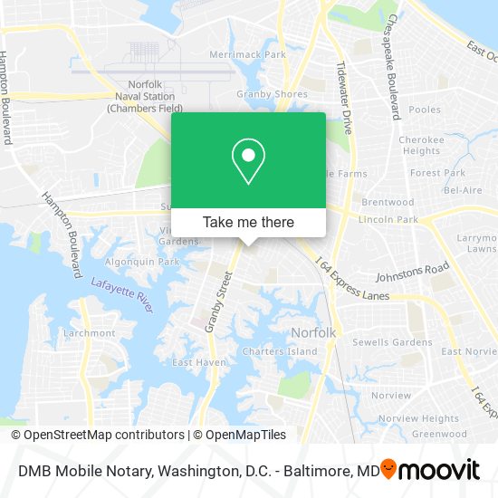 Mapa de DMB Mobile Notary