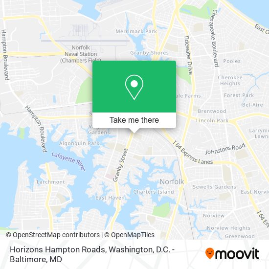 Horizons Hampton Roads map