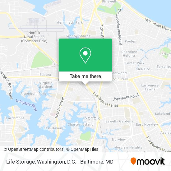 Life Storage map