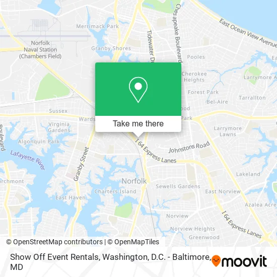 Show Off Event Rentals map