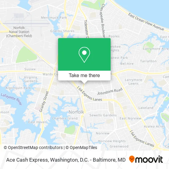 Ace Cash Express map