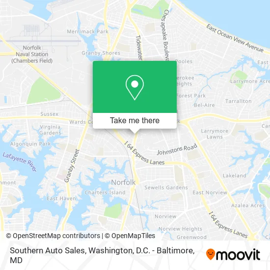 Southern Auto Sales map