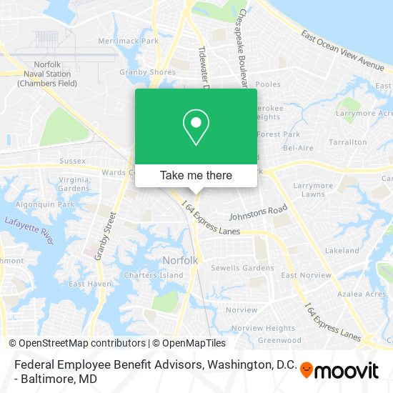 Federal Employee Benefit Advisors map
