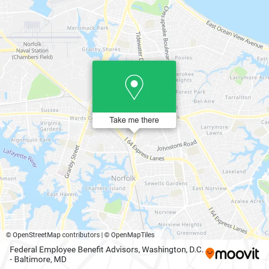 Federal Employee Benefit Advisors map