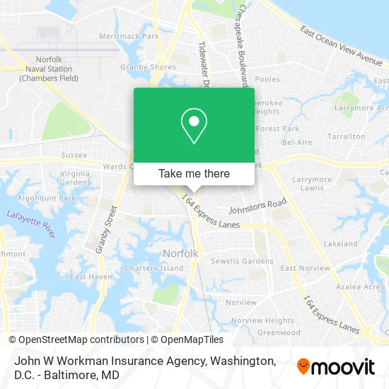 John W Workman Insurance Agency map