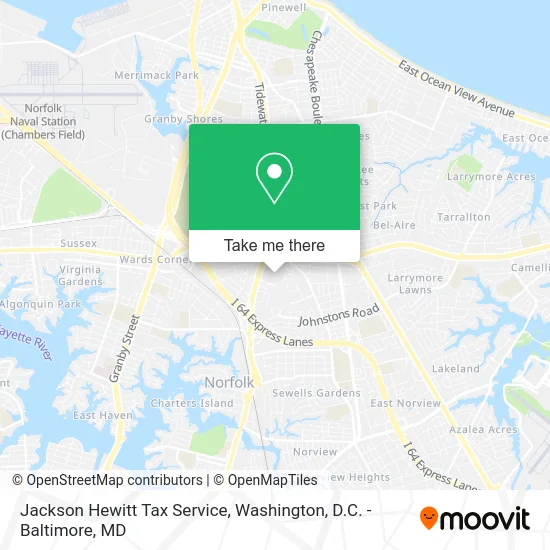 Jackson Hewitt Tax Service map