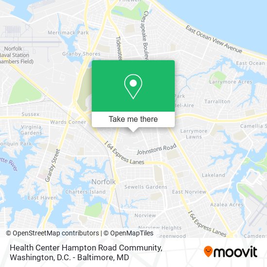 Health Center Hampton Road Community map