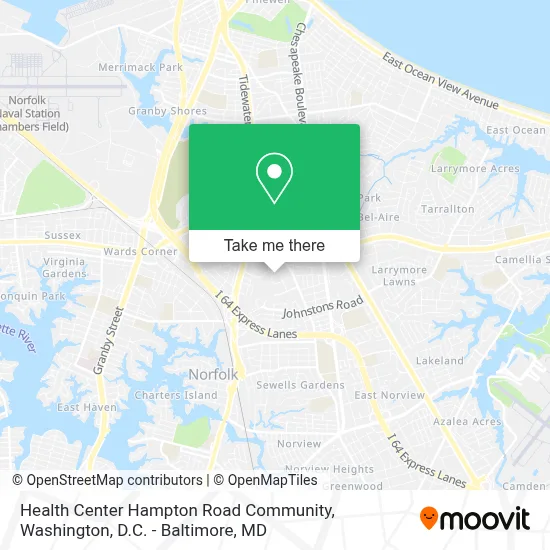 Health Center Hampton Road Community map