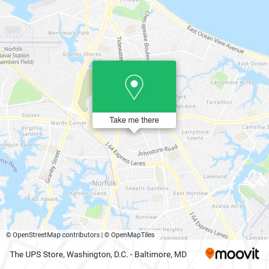The UPS Store map
