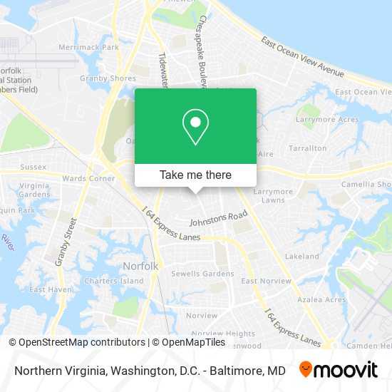 Mapa de Northern Virginia