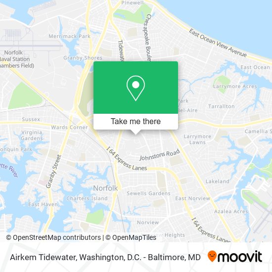 Airkem Tidewater map