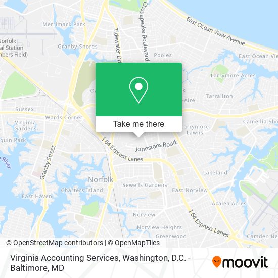 Mapa de Virginia Accounting Services
