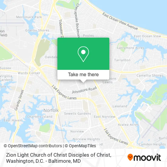 Zion Light Church of Christ Disciples of Christ map
