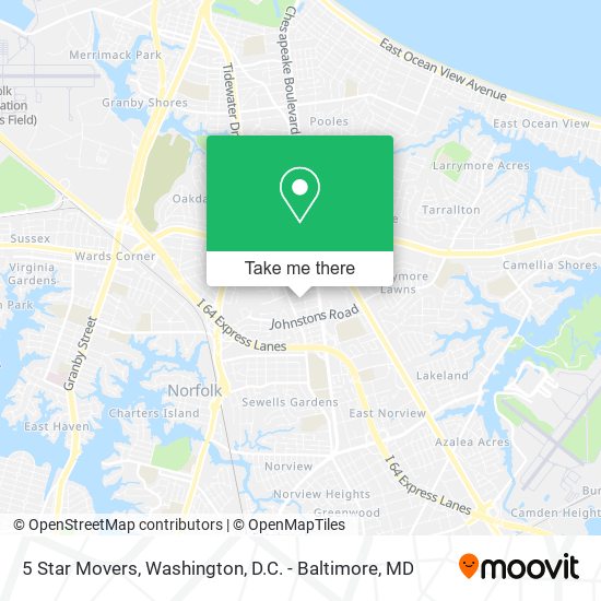 Mapa de 5 Star Movers
