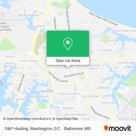 D&P Hauling map
