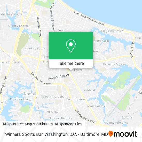 Winners Sports Bar map