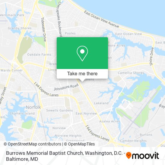Burrows Memorial Baptist Church map