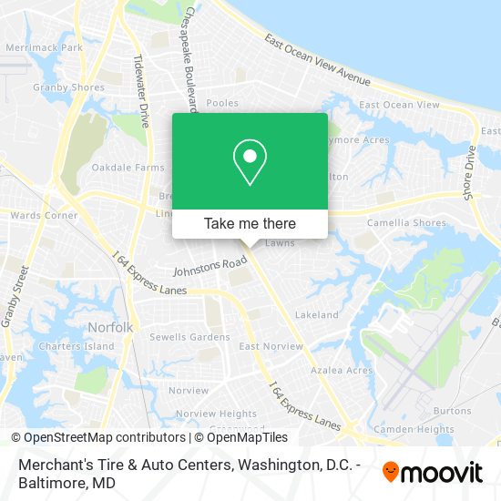 Mapa de Merchant's Tire & Auto Centers