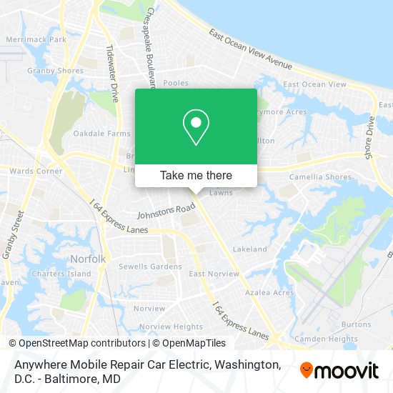 Anywhere Mobile Repair Car Electric map
