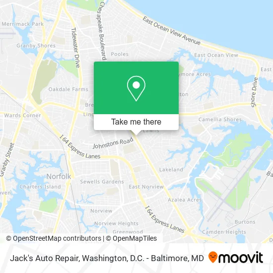 Jack's Auto Repair map