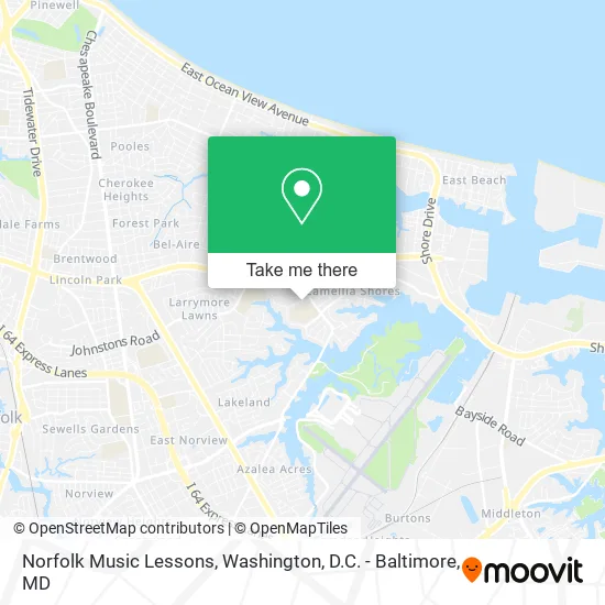 Norfolk Music Lessons map