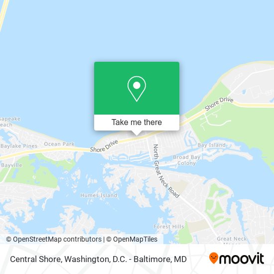 Central Shore map