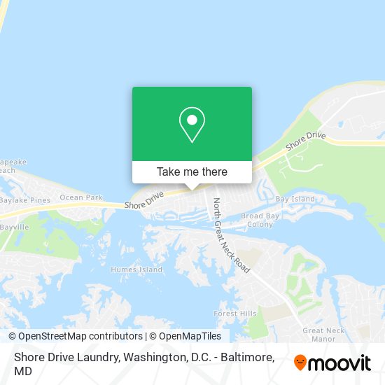 Mapa de Shore Drive Laundry