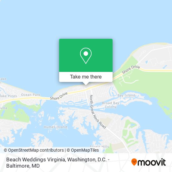 Beach Weddings Virginia map