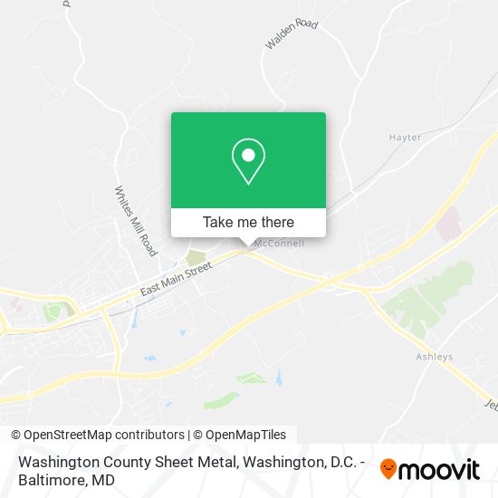 Washington County Sheet Metal map