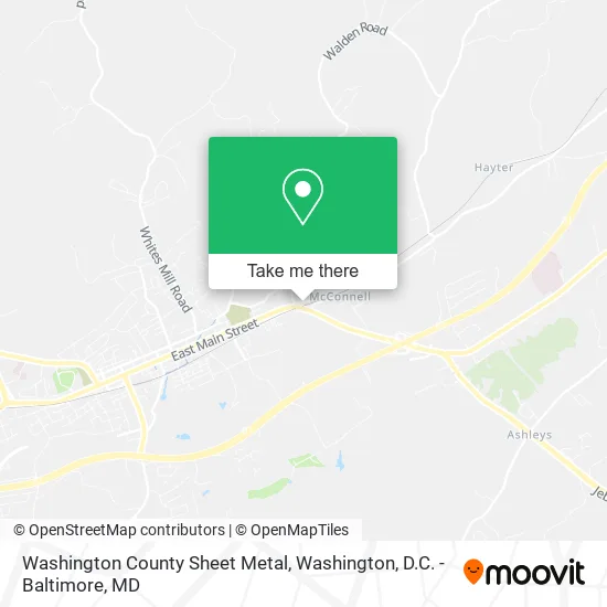Washington County Sheet Metal map